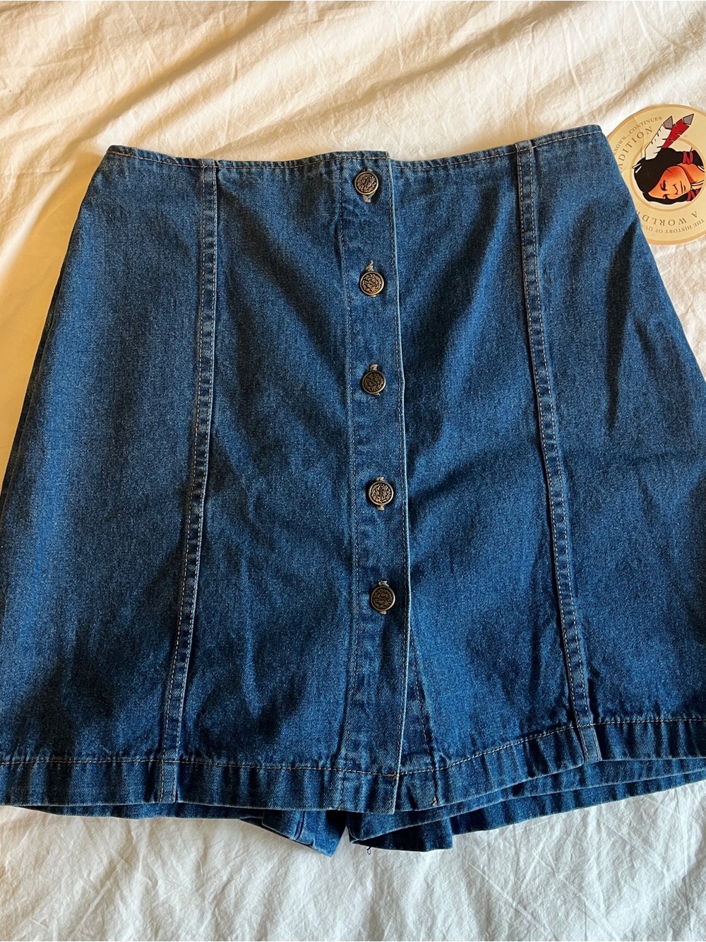Vintage Y2K Cherokee Button-Front Denim Mini Skort with ORIGINAL TAGS